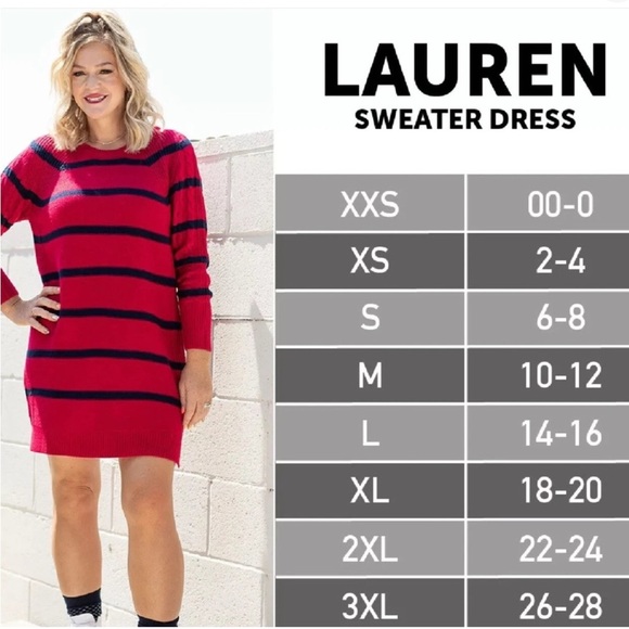 LuLaRoe Lauren Sweaterdress in olive green XL - Picture 8 of 9